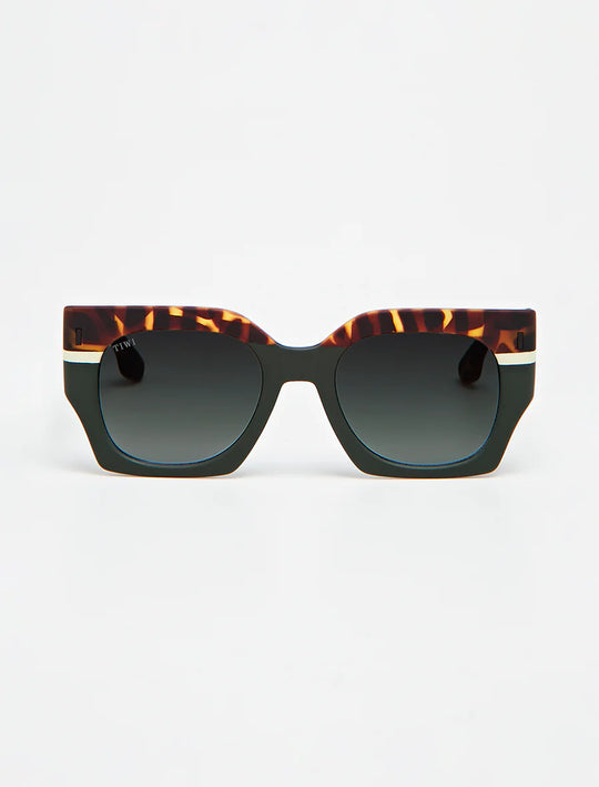 MATT Available in more colors Rubber Tricolor Tortoise with Green Gradient Lenses