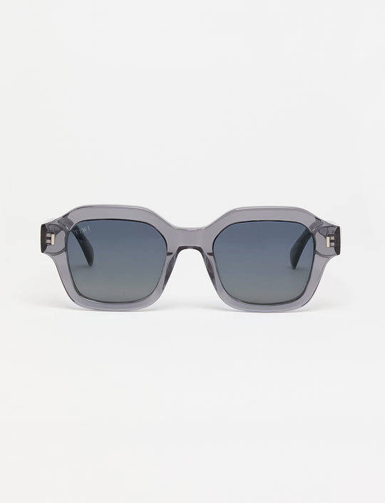 LeClub Carole Available in more colors Acetate Crystal Gray with Clear Blue Lenses
