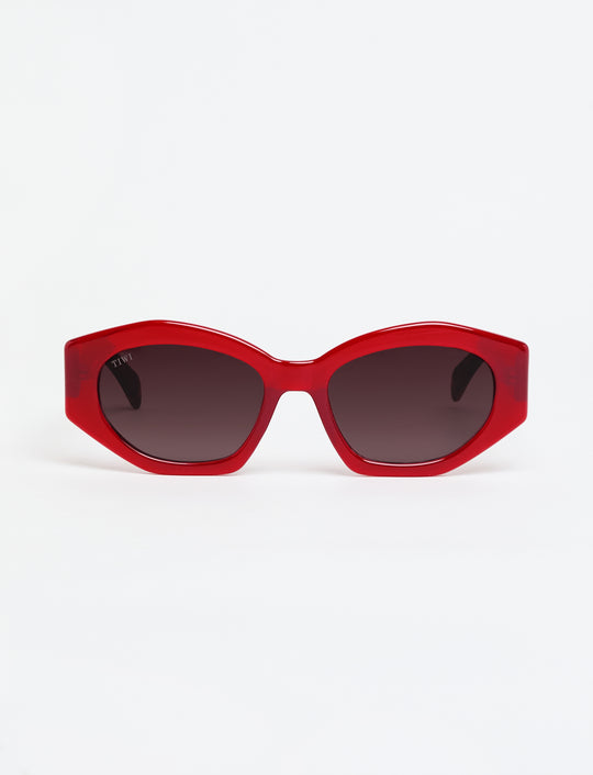 COLETTE Sunglasses Available in more colors Shiny Red with Green Gradient Lenses