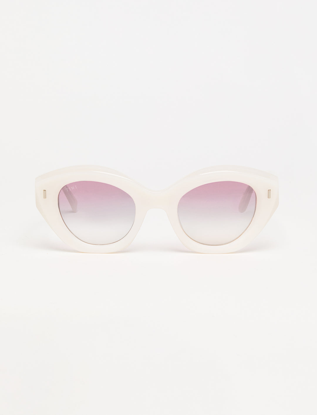 LeClub Giulia Available in more colors Acetate Pearly White with Clear Pink Gradient Lenses