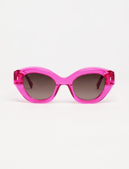 LeClub Giulia Available in more colors Acetate Crystal Pink with Blue Gradient Lenses