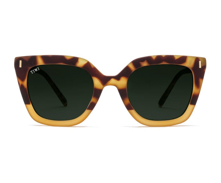 HALE Sunglasses Available in more colors Rubber bicolor Honey with Green Gradient Lenses
