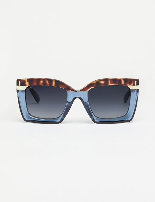 MALI Sunglasses Available in more colors Tricolor Vintage Tortoise/Blue/Beige with Blue Gradient Lenses