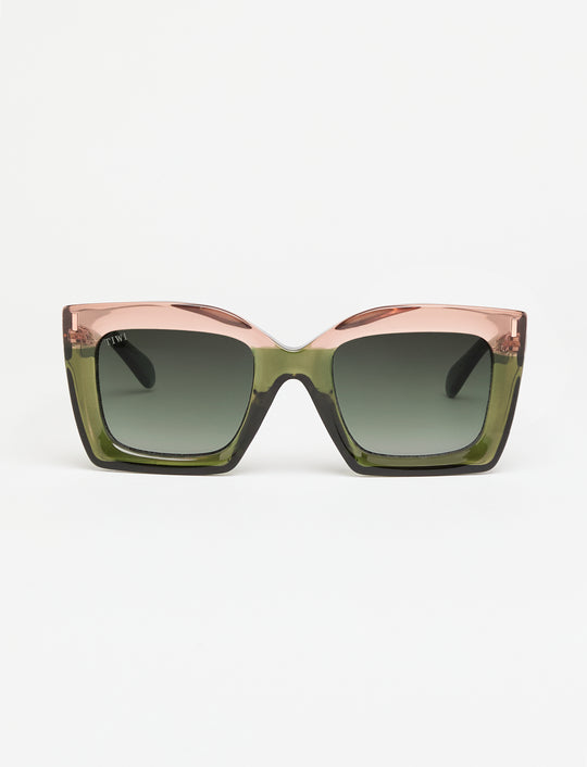 MALI Sunglasses Available in more colors Bicolor Green/Pink with Burgundy Gradient Lenses