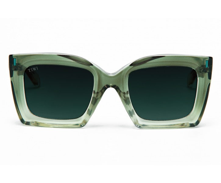 MALI Sunglasses TIWI USA Shiny Green Gradient with Green Gradient lenses