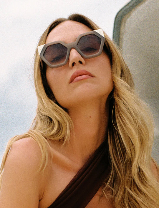 HEXAGON I Sunglasses Available in more colors Shiny Coconut Beige
