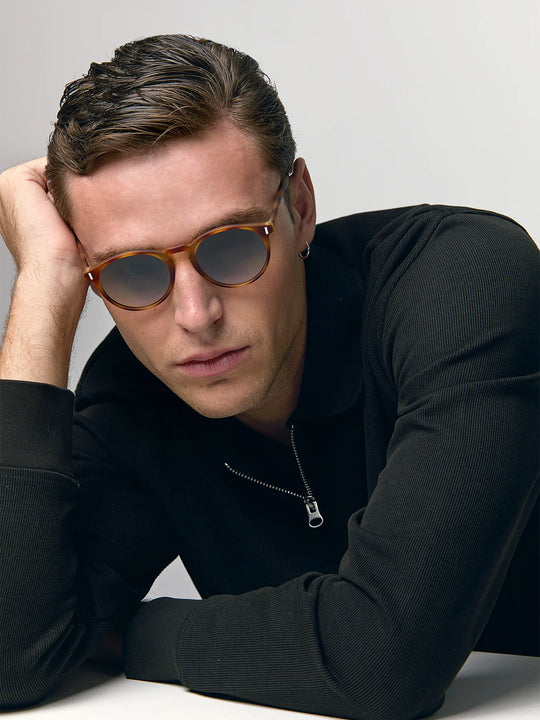 NANTE Available in more colors Rubber Havana with Blue Lenses (flat+AR)