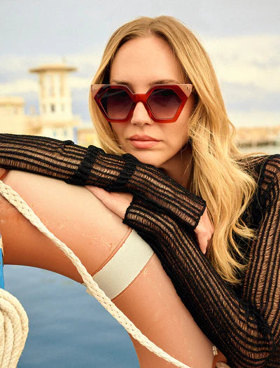 HEXAGON II Sunglasses Available in more colors Shiny Red Pink