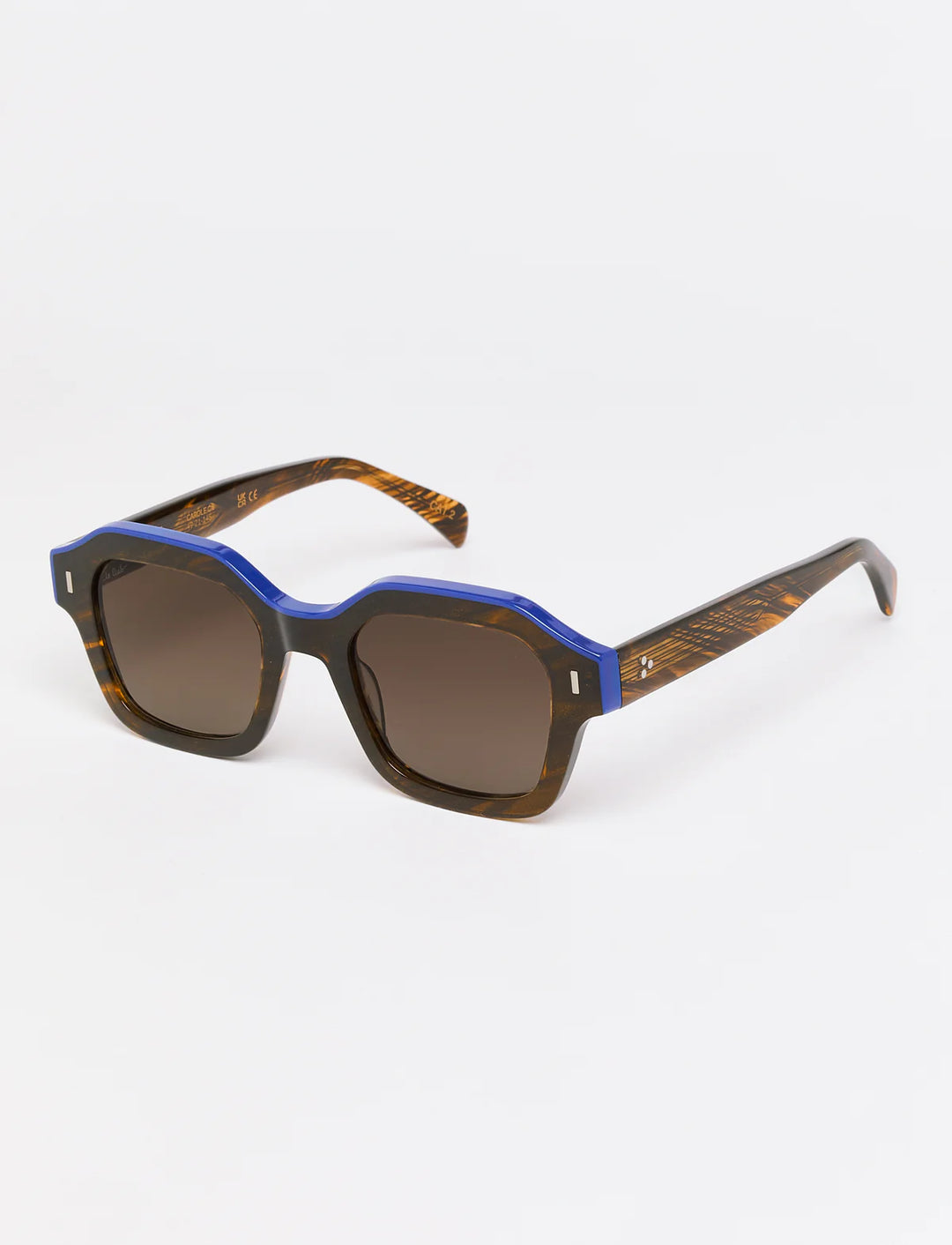 LeClub Carole Available in more colors Acetate Stripe Brown/Blue topline