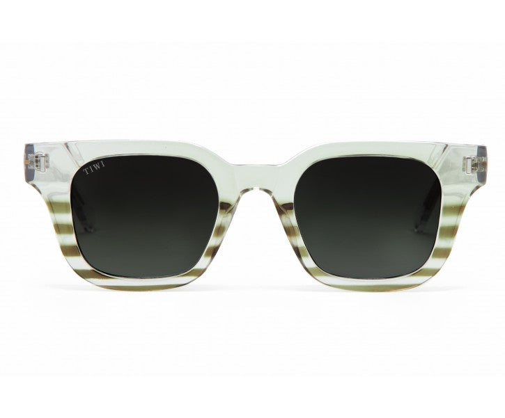 LIO Sunglasses TIWI USA Shiny transparent/Gradient stripe Green with Green Gradient lenses  