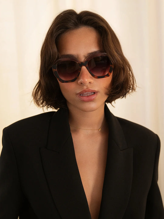 VEGA Sunglasses Available in more colors Bicolor Green Tortoise/Lavander with Burgundy Gradient Lenses