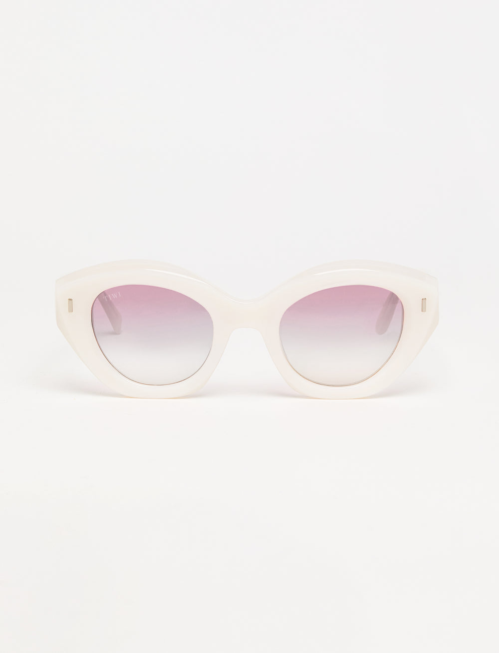 LeClub Giulia Available in more colors Acetate Pearly White with Clear Pink Gradient Lenses