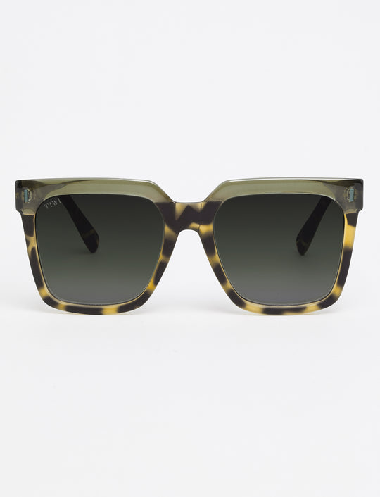 KELLY Sunglasses Available in more colors Green Tortoise/Shinny Green  