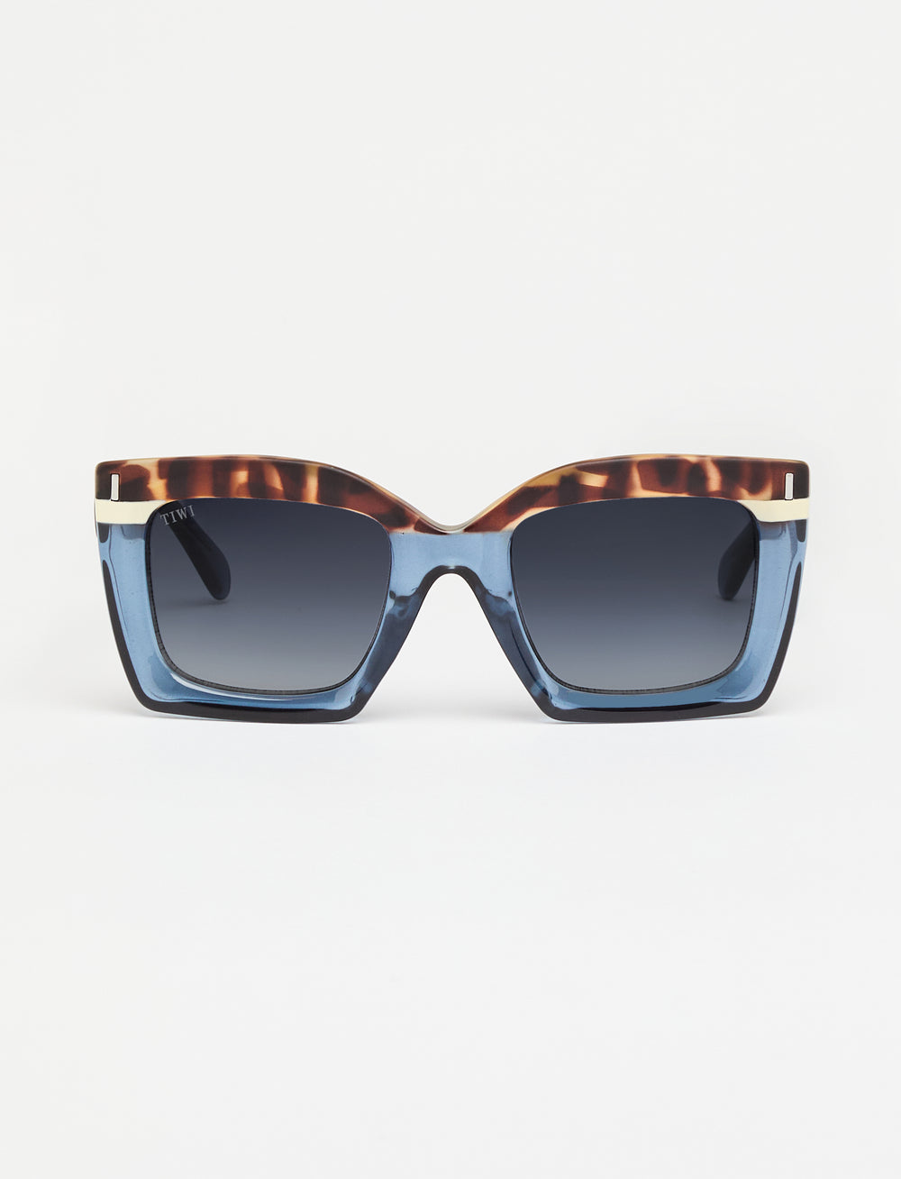 MALI Sunglasses Available in more colors Tricolor Vintage Tortoise/Blue/Beige with Blue Gradient Lenses