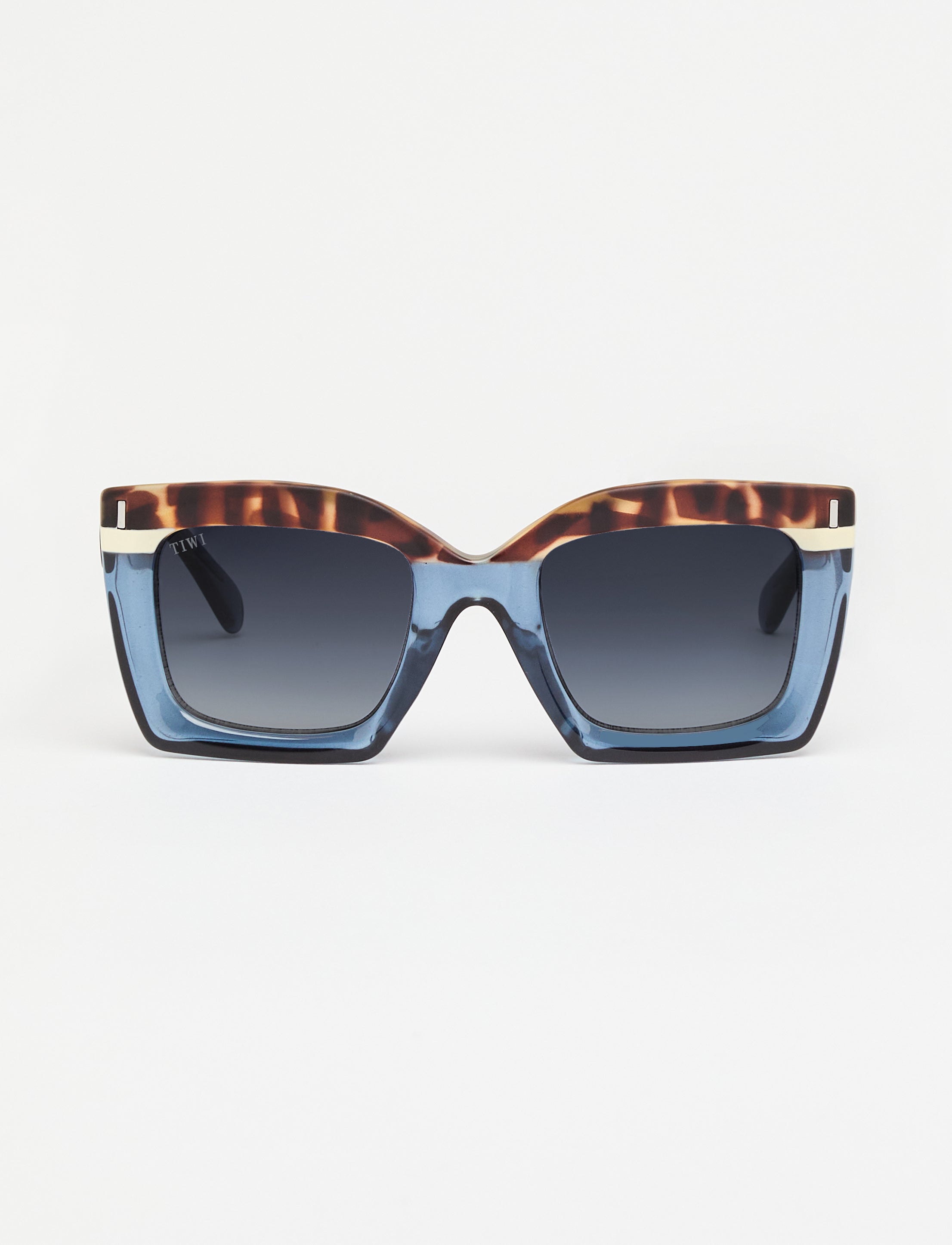 MALI Sunglasses Available in more colors Tricolor Vintage Tortoise/Blue/Beige with Blue Gradient Lenses