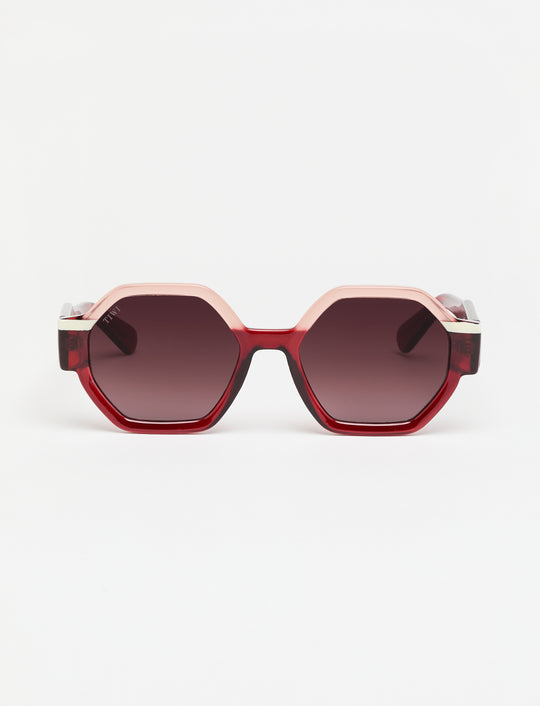VALETTE Available in more colors Shiny Tricolor Red/Pink/Beige With Burgundy Grandient Lenses