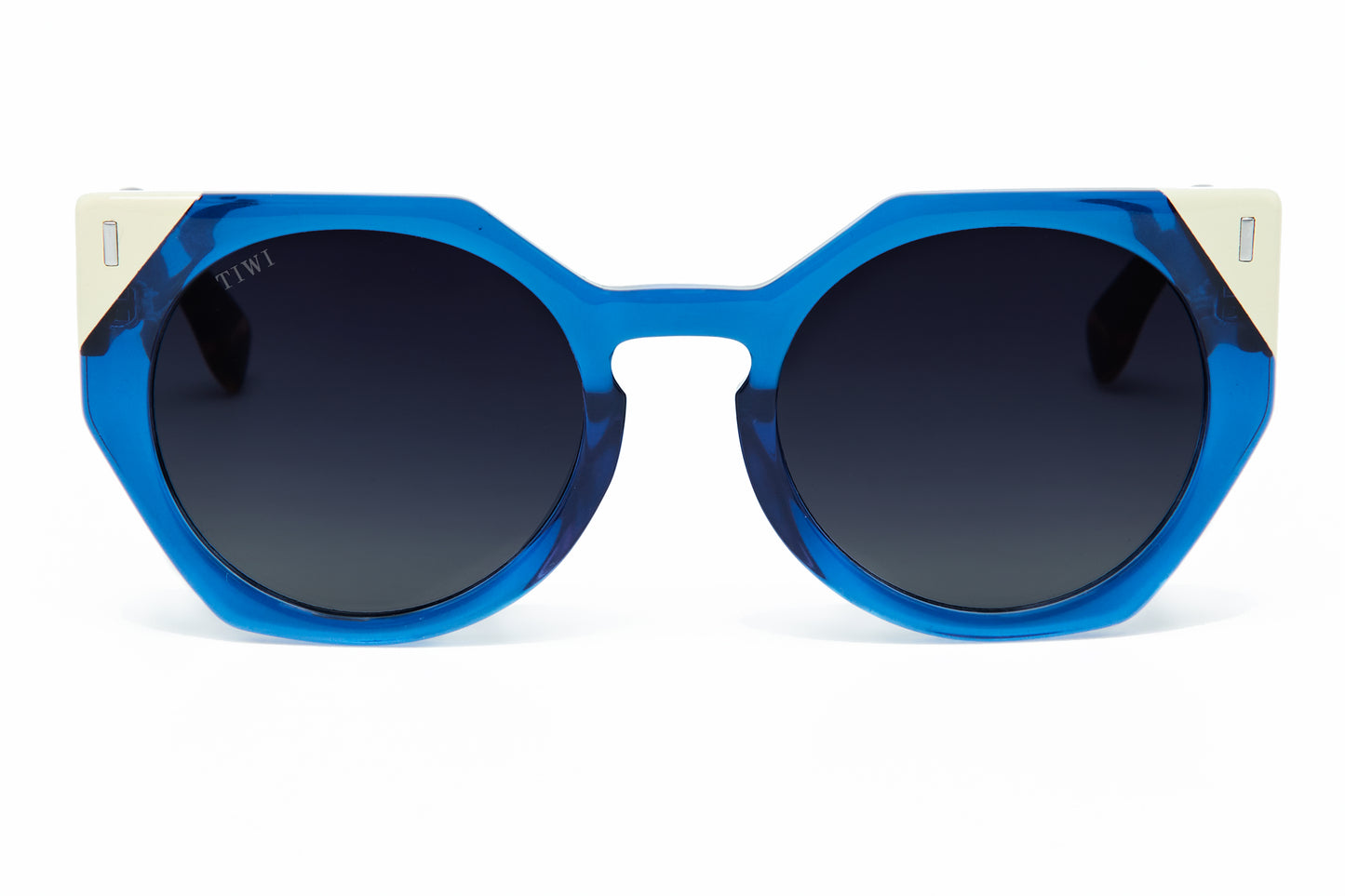 VENUS Sunglasses Available in more colors Shiny Dark Blue/Beige with Blue Gradient Lenses  
