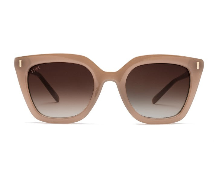 HALE Sunglasses Available in more colors Shiny Coconut with Brown Gradient Lenses  