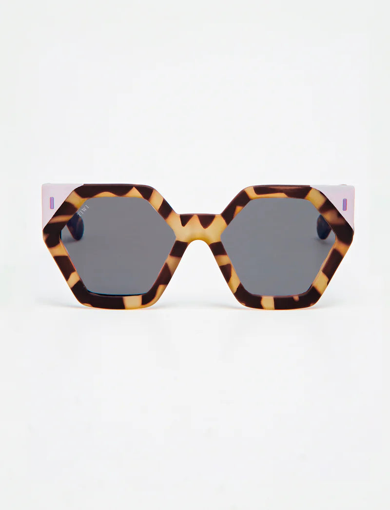 HEXAGON I Sunglasses Available in more colors Rubber Bicolor Green Tortoise/Violet