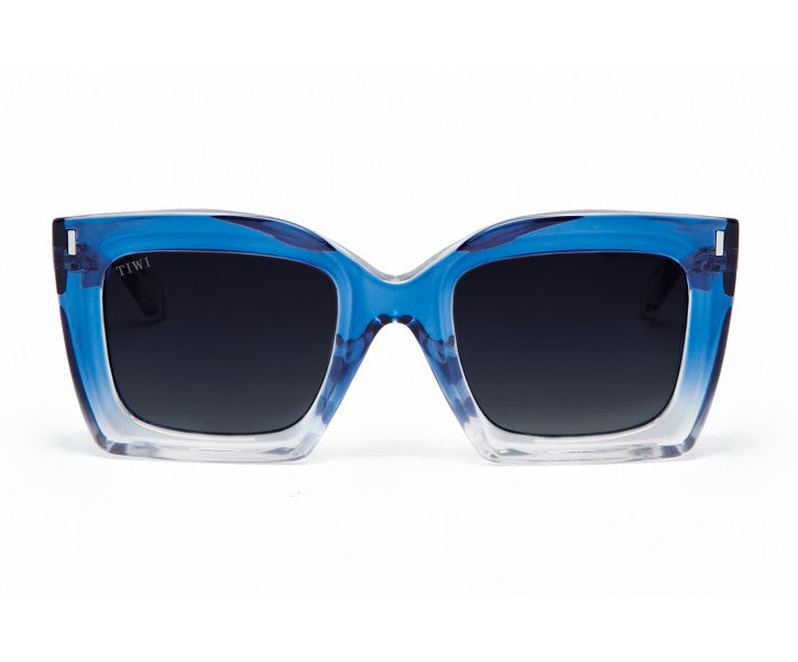 MALI Sunglasses TIWI USA Shiny Blue Gradient with Blue gradient lenses  