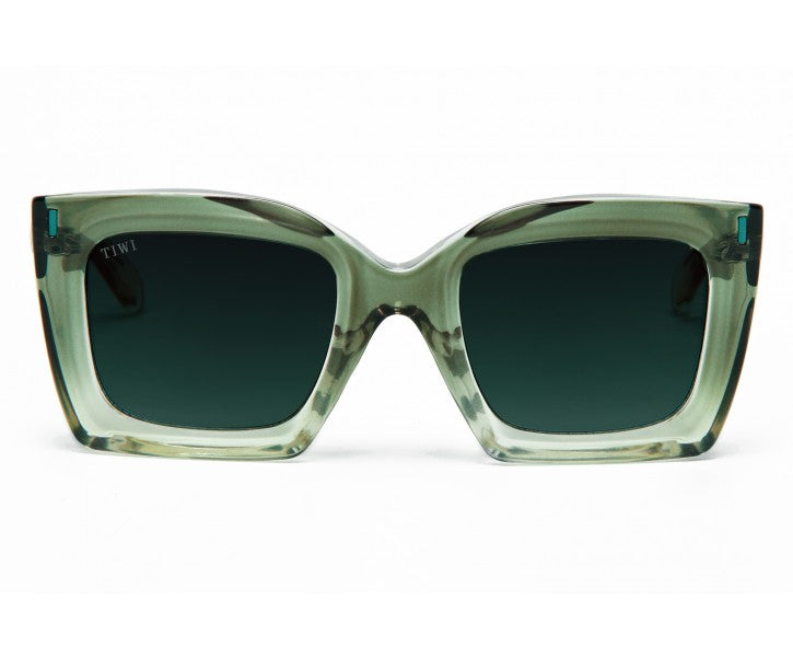 MALI Sunglasses TIWI USA Shiny Green Gradient with Green Gradient lenses  