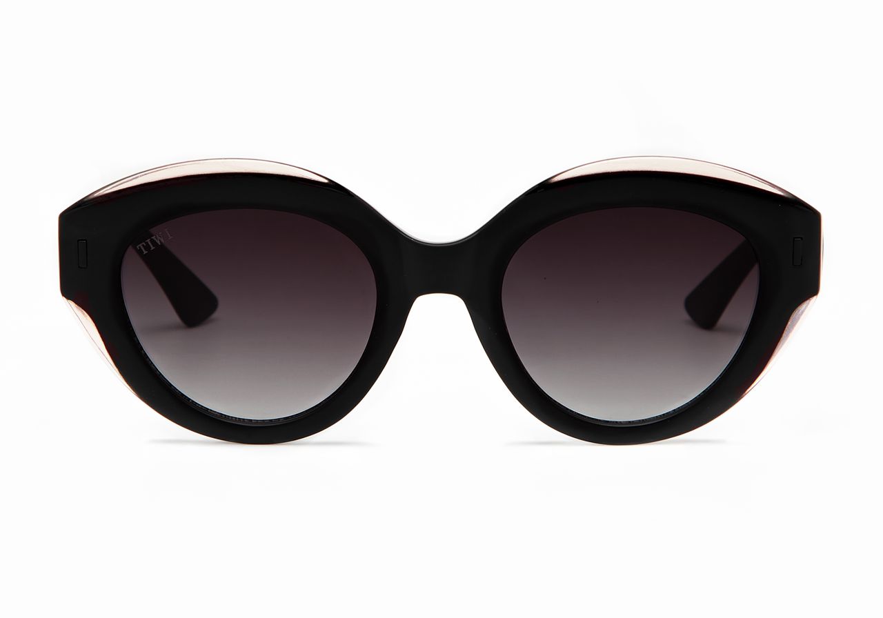 ANNE Sunglasses Available in more colors Bicolour Black/Pink with Burgundy Gradient Lenses  